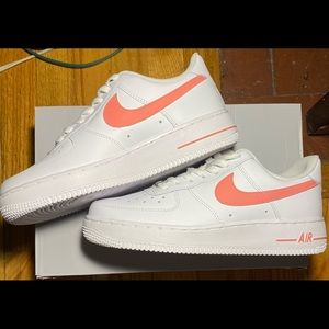 Customized Air Force 1’s - Women’s - Pastel Pink - Size 8